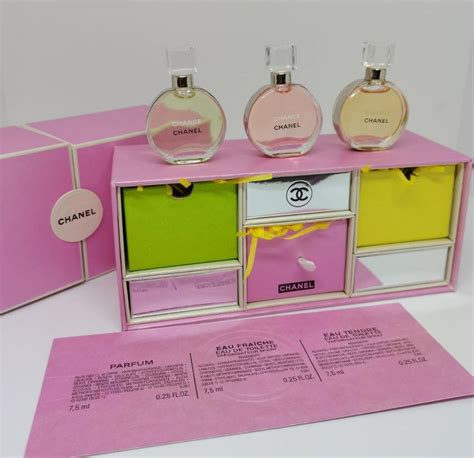 chance chanel miniatures|chanel chance mini perfume set.